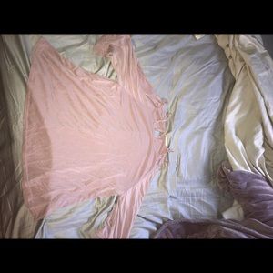 Light pink cold shoulder top
